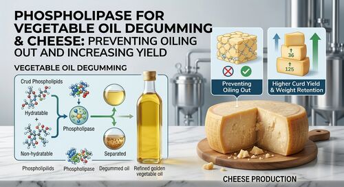 فوسفولیپاز برای جداسازی صمغ روغن نباتی و پنیر: جلوگیری از روغن‌زدایی و افزایش بازده