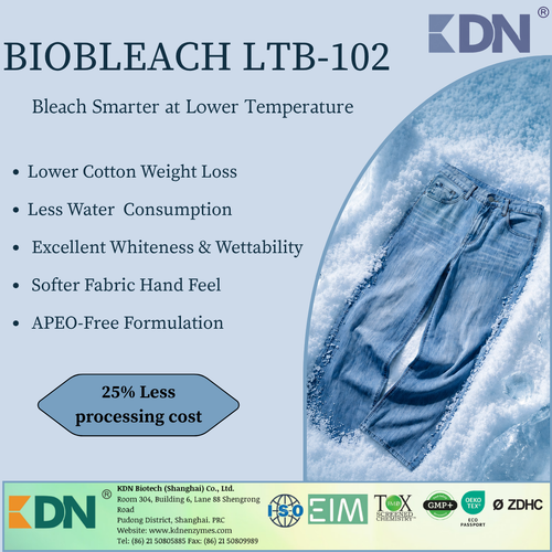 Biobleach LTB-102: سفید کننده کارآمد در دمای پایین برای پنبه